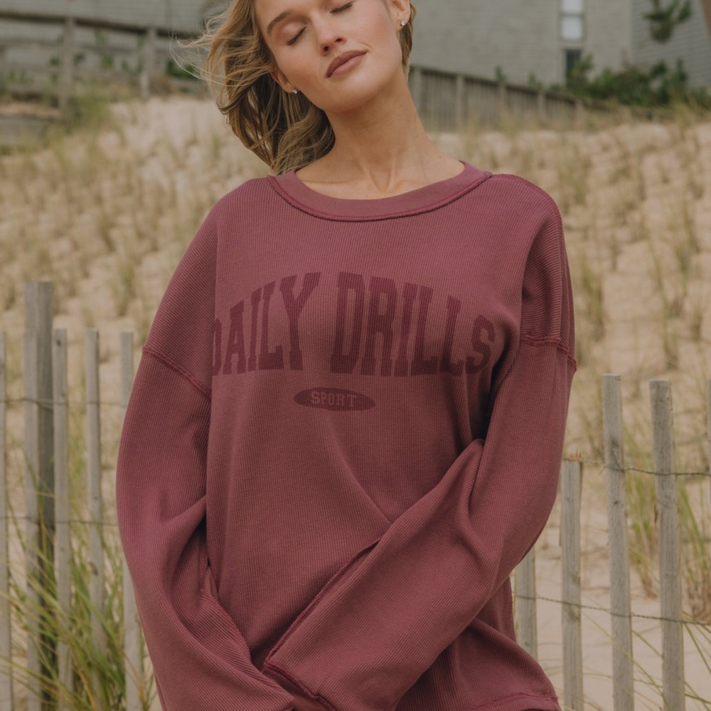BRAND NEW WITH TAGS! Daily Drills Oversized Sport Thermal — Matching Set